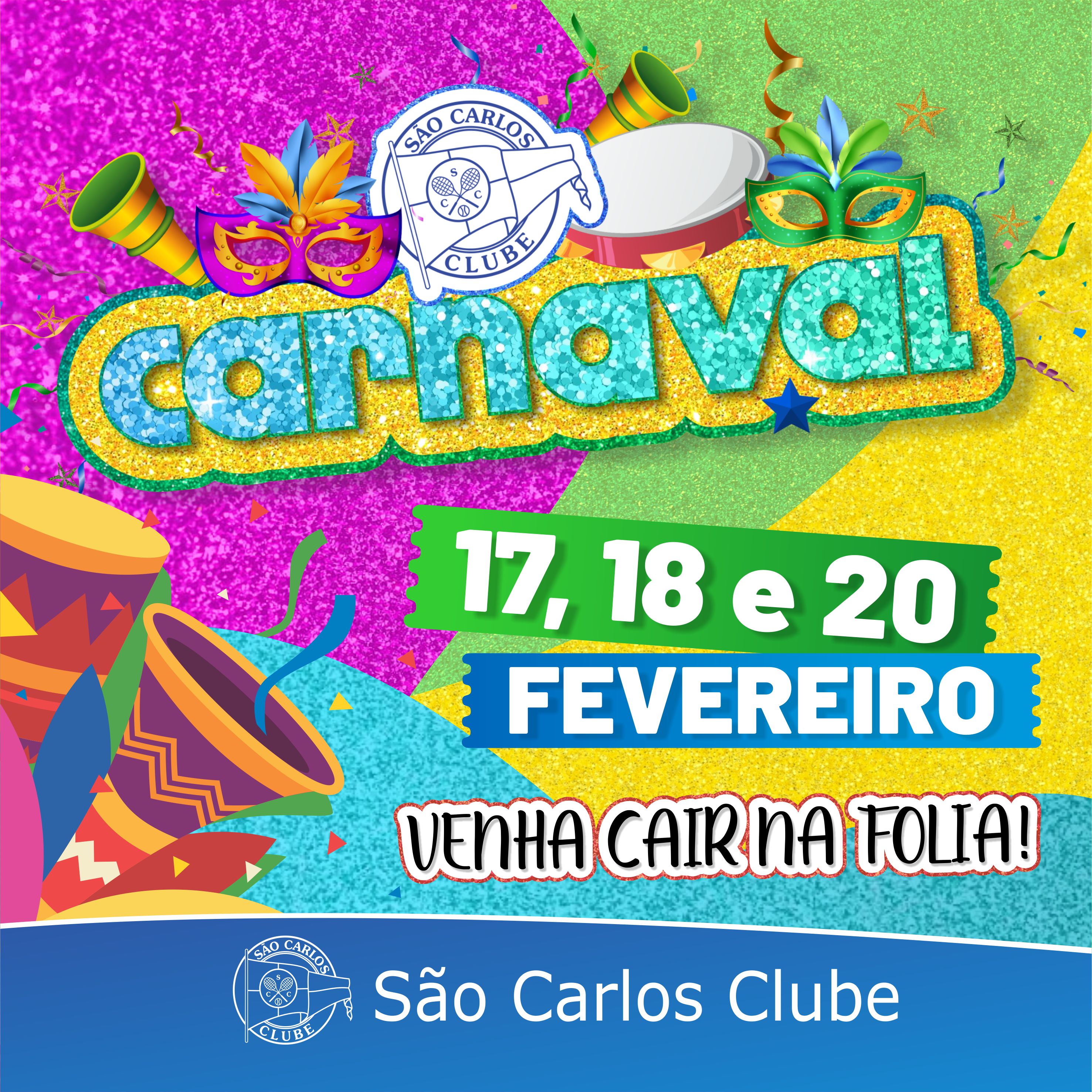 São Carlos Clube - Carnaval 2023: Confira a programação e venha cair na  folia!