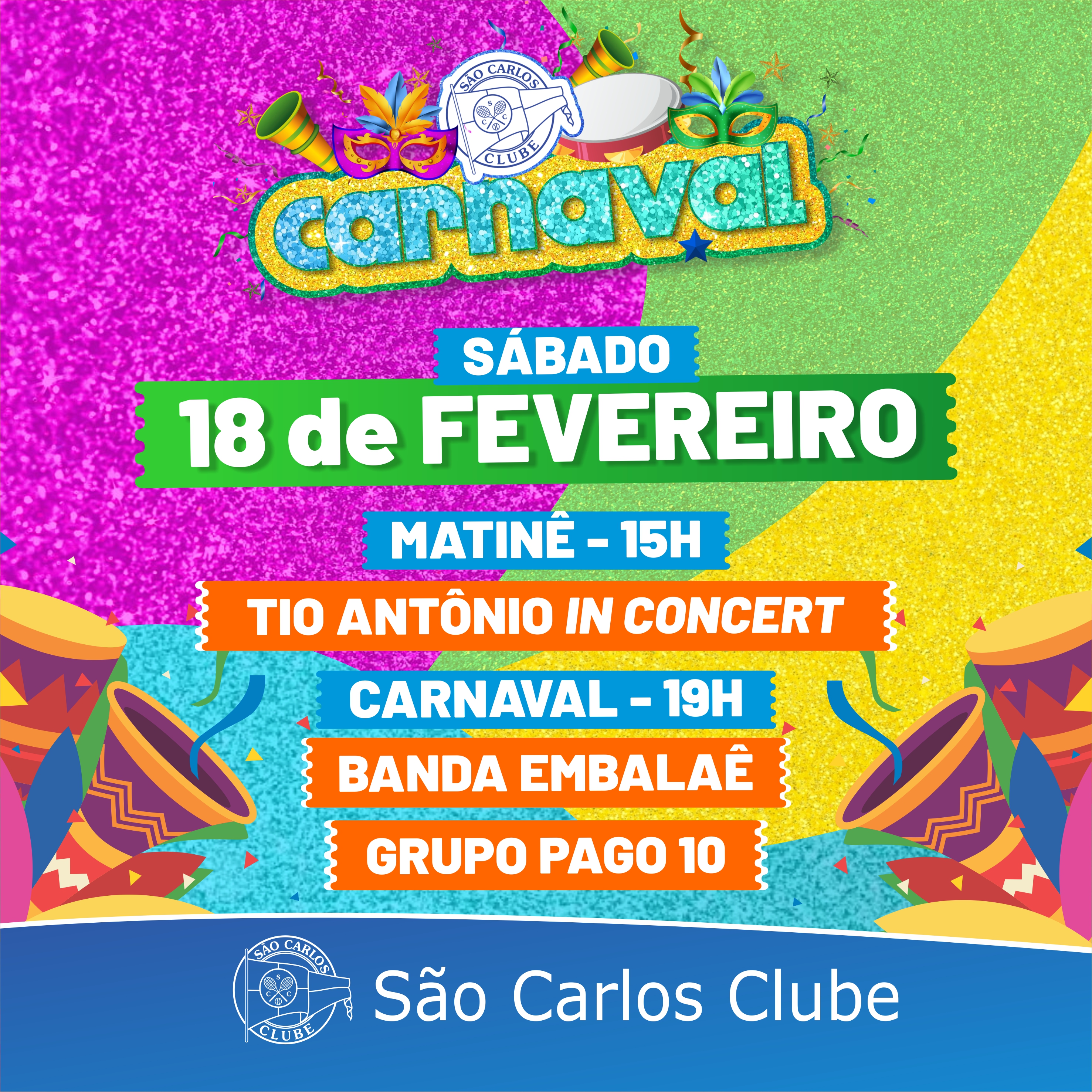 Confira a programação de carnaval nos clubes de São Carlos - São