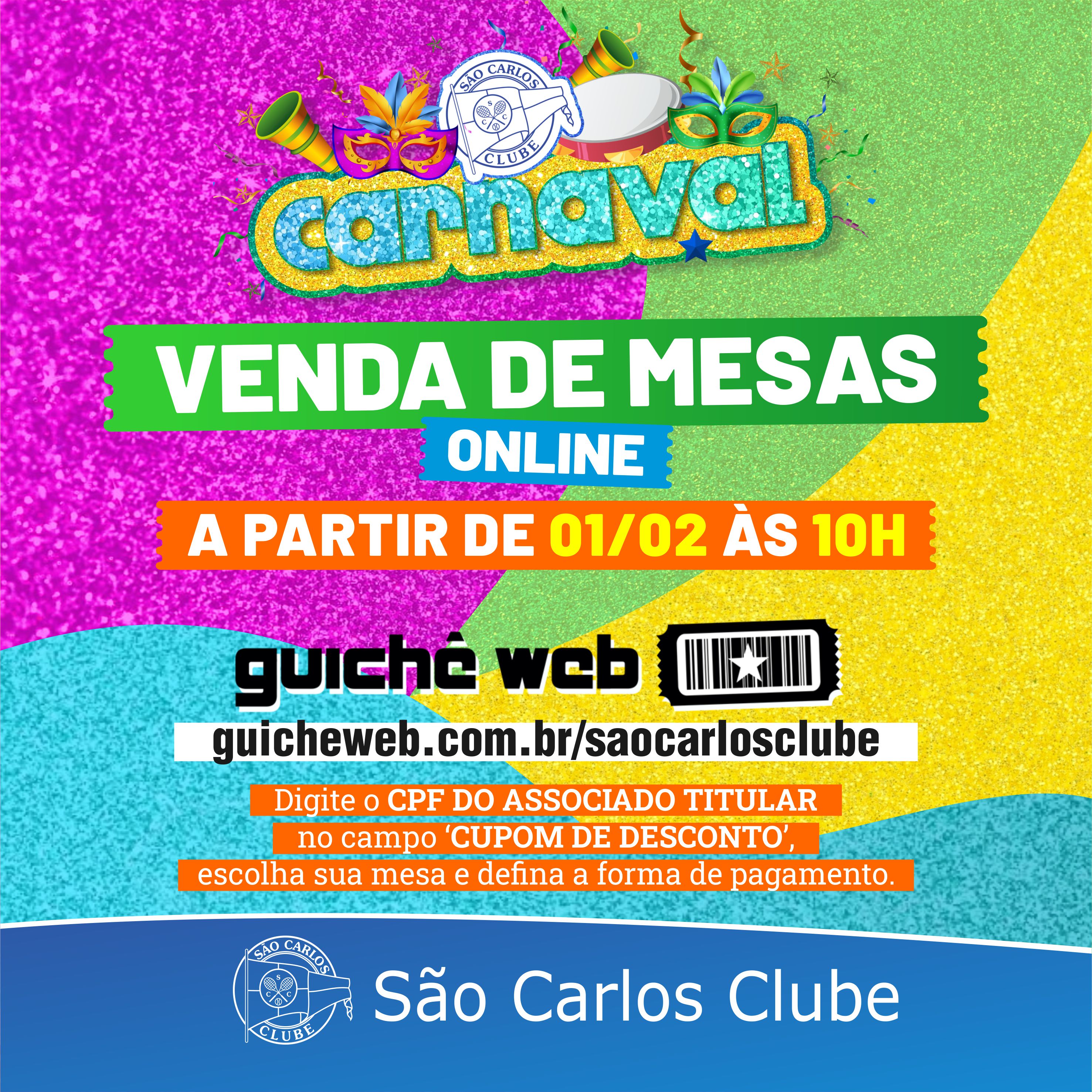 Alô nação São Carlos Clube. A hora é essa! O CarnAbril chegou! Venha curtir  o Carnaval aqui no clube. Afinal, todos nós merecemos comemorar a maior, By São Carlos Clube